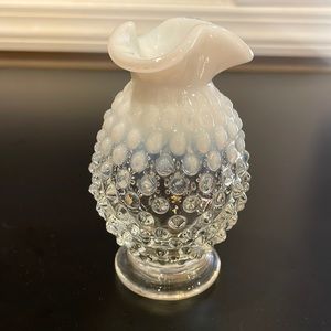 FENTON Opalescent Hobnail Mini Vase